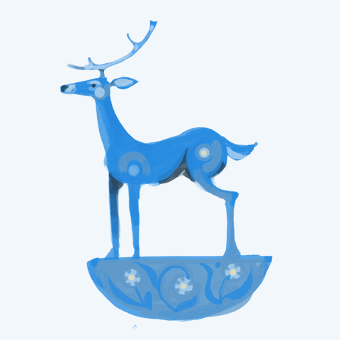 adamtrest giphyupload art deer buck GIF