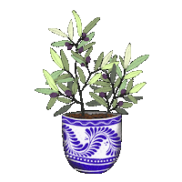 Flower Pot Tree Sticker