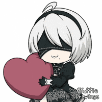 YuffieDrawings love heart hug hearts GIF