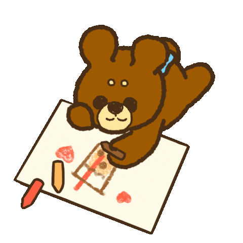 Bear Drawing Sticker