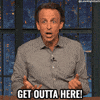 Get Out Of Here Go Away GIF by Late Night with Seth Meyers