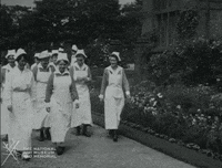 NationalWWIMuseum black and white hospital military footage GIF
