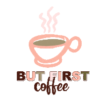 vermillioncreativeagency coffee fall october but first coffee Sticker