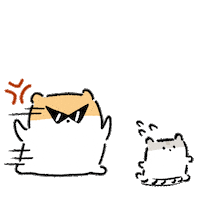 Angry Run Sticker
