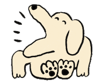 dog love Sticker by きくちゆうき