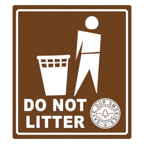 saveoursmokies recycle litter do not litter no littering Sticker