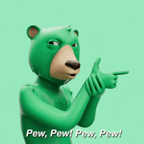 Bang Bang Finger Guns GIF by Okay Bears