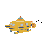 Deep Sea Submarine Sticker by rillagorilla