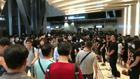 Demonstrators Engage in Standoff with Riot Police at Yuen Long Station One Month after Mob Attack