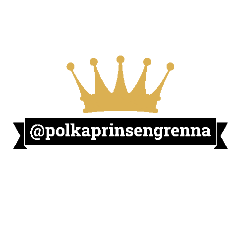 Polkaprinsen white red candy crown Sticker