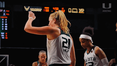 High Five College Sports GIF by Miami Hurricanes