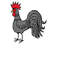 Rooster Hahn Sticker