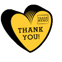 Sending Love Thank You Sticker by Trash Hero World