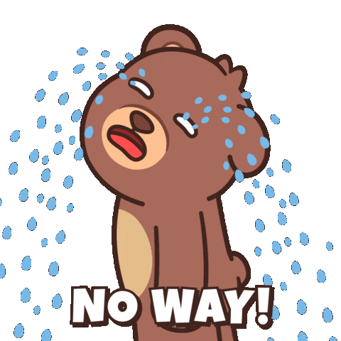 Sad No Way Sticker by BEARISH