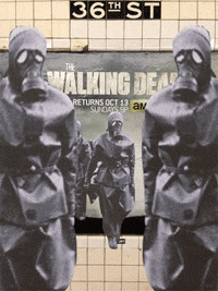pasteup nyc subway walkingdead gifiti jillyballistic GIF by Ryan Seslow