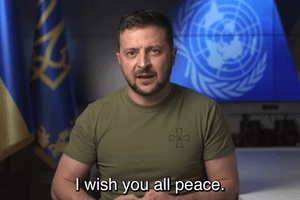 Zelensky: "I wish you all peace."