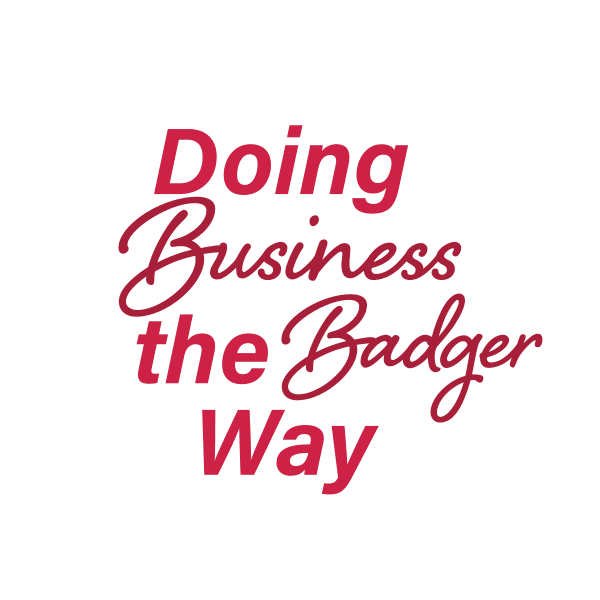 Business School Circle Sticker by Wisconsin School of Business