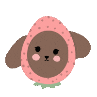 Dog Strawberry Sticker