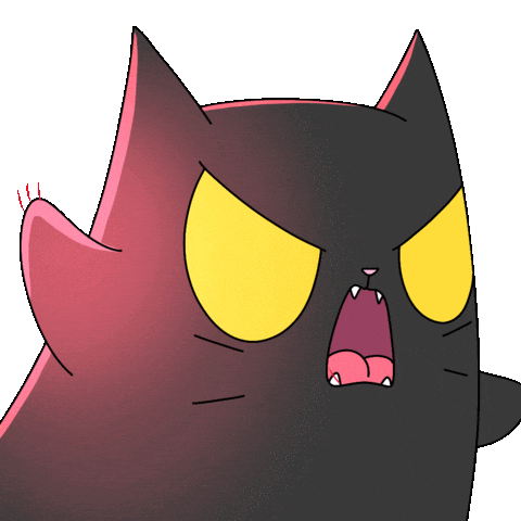 Angry Black Cat Sticker