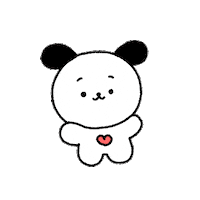 banggri_official love happy dog button Sticker