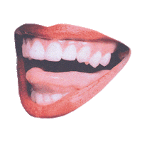 Tongue Teeth Sticker by Galvanik Zug