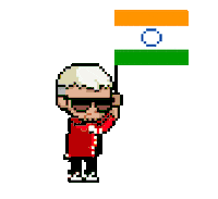 india flag pixel Sticker by DJ Snake
