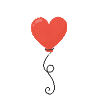 I Love You Baloon Sticker