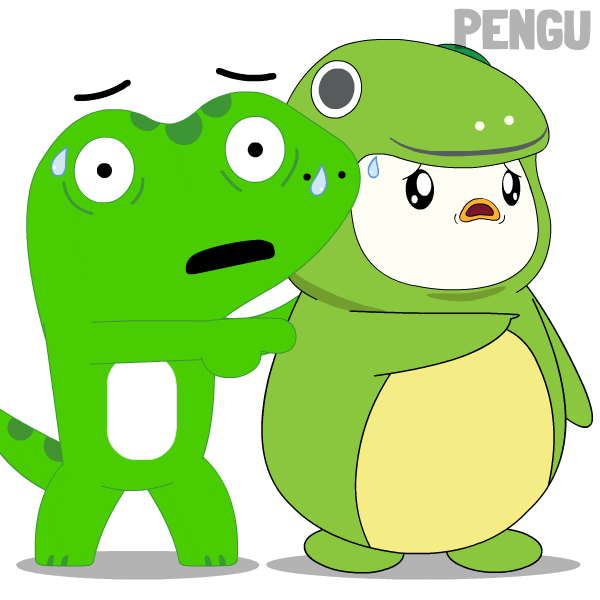 Scared Friends GIF by Pudgy Penguins