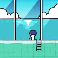 xindy_ summer blue ocean sea GIF