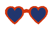 Sun Hearts Sticker by Andrea Tredinick