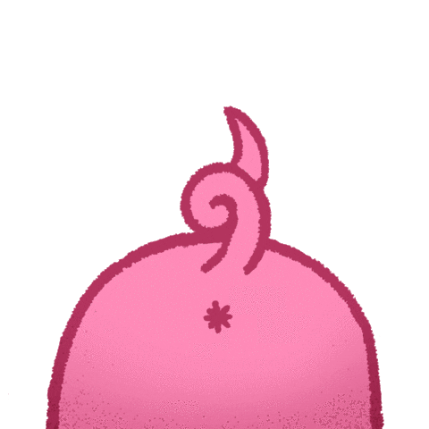 cibithecat pink cat cat butt cibi its hint Sticker