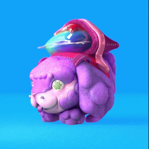 PLANTTDADDII giphyupload bunny cleaning 3dart GIF