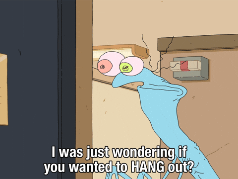 Hang Out Date GIF by Adult Swim