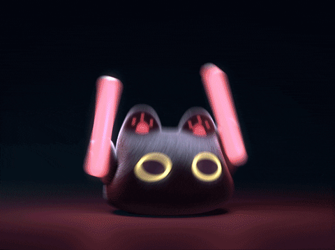 giphyupload cat dancing neon kitten GIF