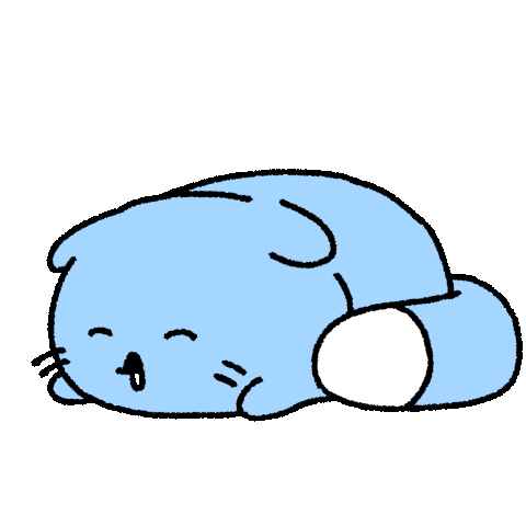 Tired Cat Day Sticker