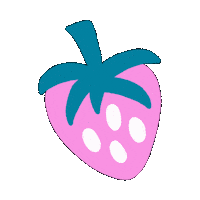 Pink Strawberry Sticker