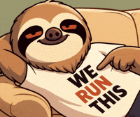 Chill We Run This GIF by Slothana