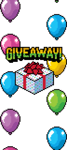 Pixel Art Giveaway Sticker