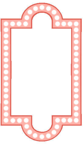 tinkershots_ orange picture lights frame Sticker
