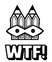 What The Hell Wtf Sticker by Stamatia Alexaki