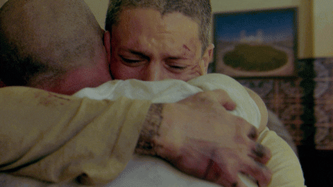 wentworth miller hug GIF by Prison Break