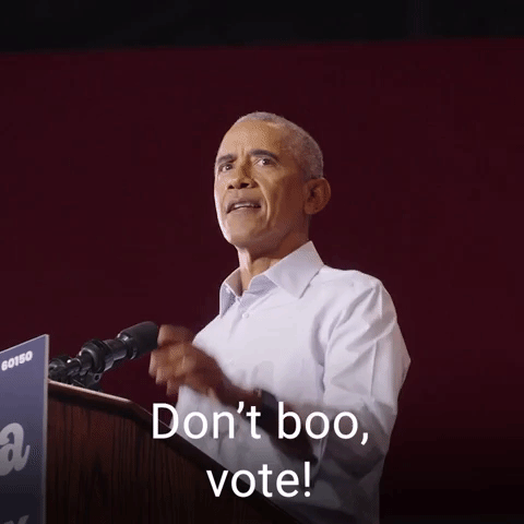 Don't boo, vote!