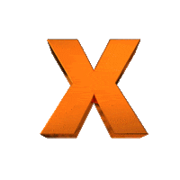 Alphabet X Sticker by ratedglobal