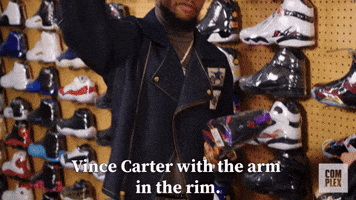 Vince Carter With The Arm In The Rim