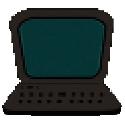 Pixel Computer Sticker