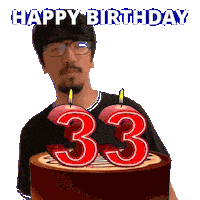 33Rd Birthday Sticker