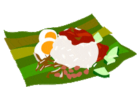Floating Nasi Lemak Sticker