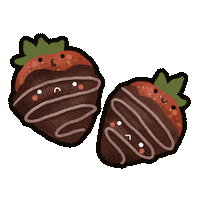 Couple Strawberry Sticker