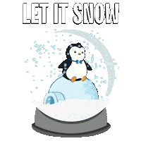 Let It Snow Sticker by Pudgy Penguins