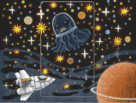 ratelfetal giphyupload trippy space alien GIF